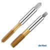 Grifos de roscado de acero recubierto de titanio HSS M35 de alta calidad, grifo de flauta recta para grifo de tornillo de máquina de acero inoxidable