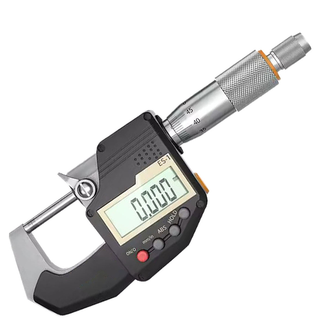Micrómetro exterior electrónico de alta calidad, herramienta de medición de espesor, 0-25mm, 0.001, micrómetro exterior digital