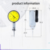 Indicador de prueba de cuadrante de 0-0,8 mm, indicador de cuadrante de palanca de alta calidad