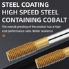 Grifos de roscado de acero recubierto de titanio HSS M35 de alta calidad, grifo de flauta recta para grifo de tornillo de máquina de acero inoxidable