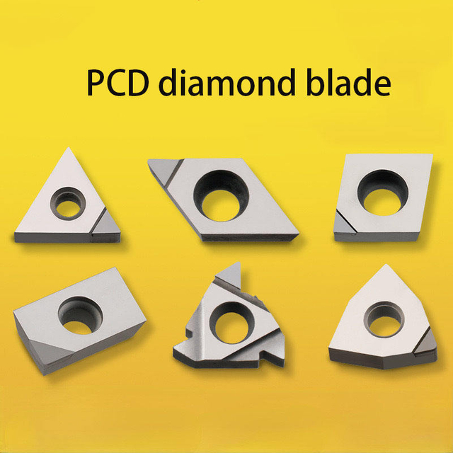 Insertos de diamante PCD, máquina de torno cnc, herramientas de corte para aluminio, cobre, fibra de carbono, cortador de grafito cerámico APMT TCMT CCMT
