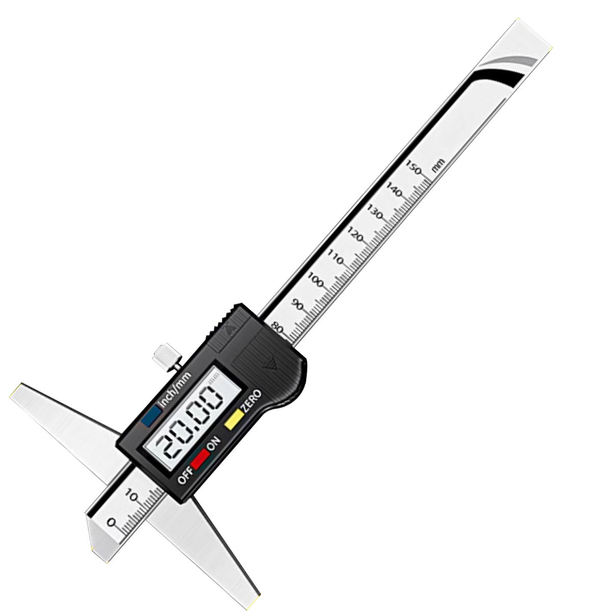 Medidor de profundidad Digimatic de alta calidad, medición de profundidad, reloj electrónico de 0-150mm, herramienta de medición de regla de profundidad con pantalla digital